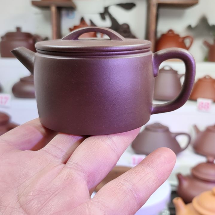 紫砂茶壶汉瓦紫泥135c左右微瑕