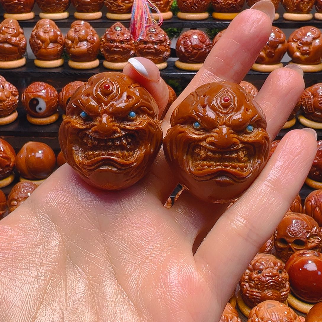手串/手链橄榄核三眼恶僧一对