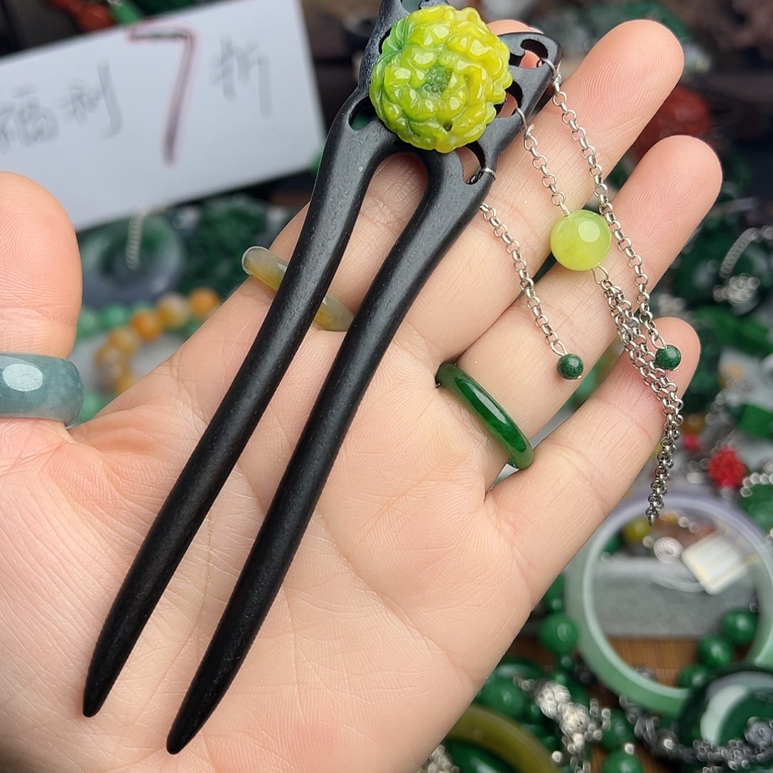 翡翠未镶嵌发饰99