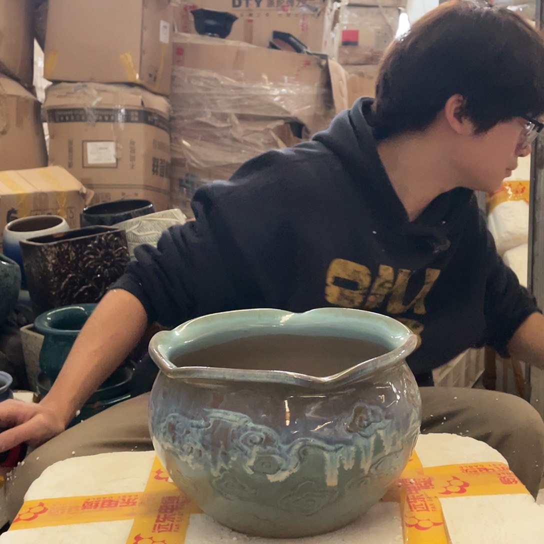 红陶宜兴紫砂花盆