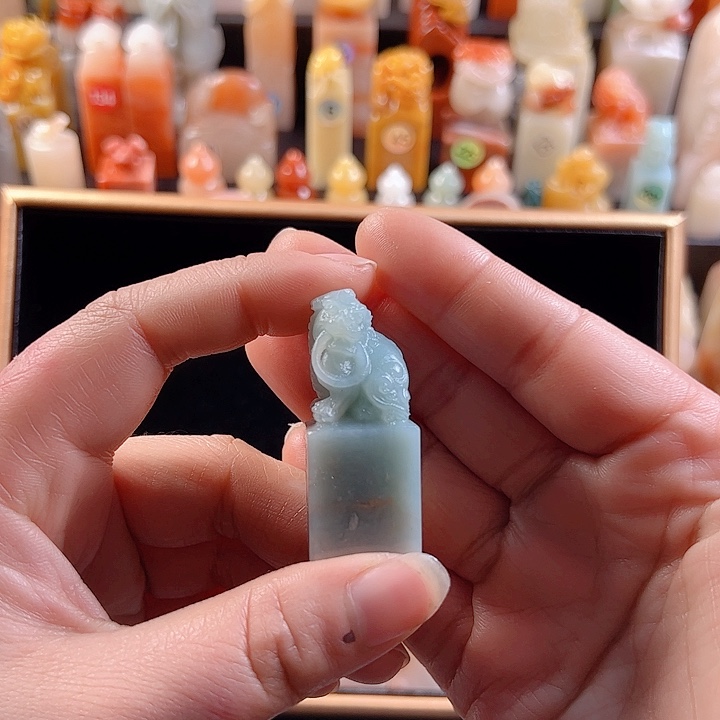 云南石印石1.8厘米，狮子，包刻