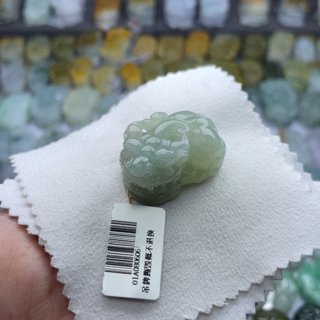 翡翠未镶嵌颈饰貔貅3