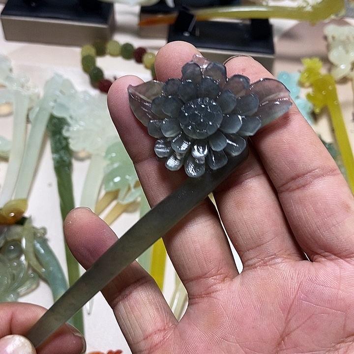 未镶嵌岫玉发簪发簪