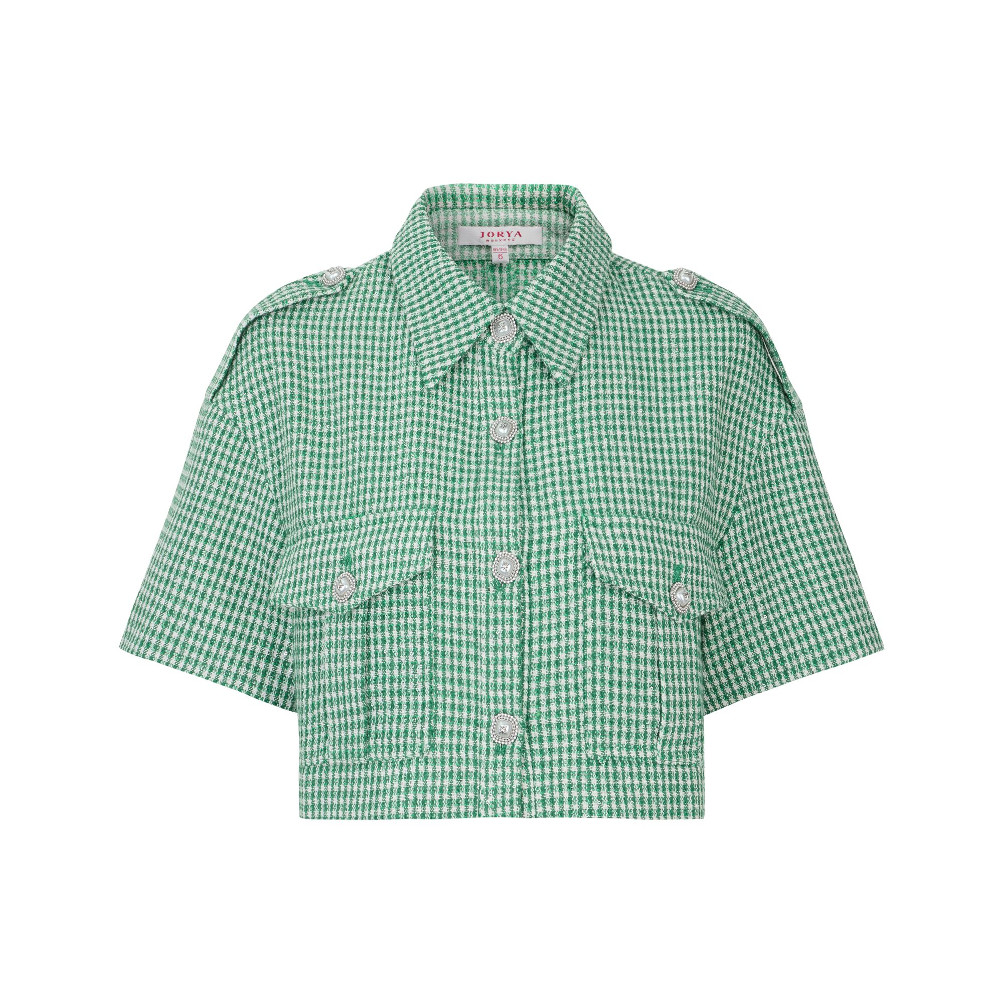 卓雅周末秋季新款气质小香风短袖上衣EJWCCF19