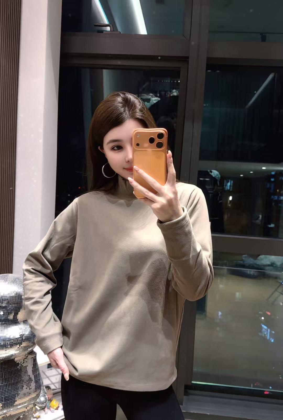 保暖百搭打底休闲风秋冬打底衫卫衣长袖