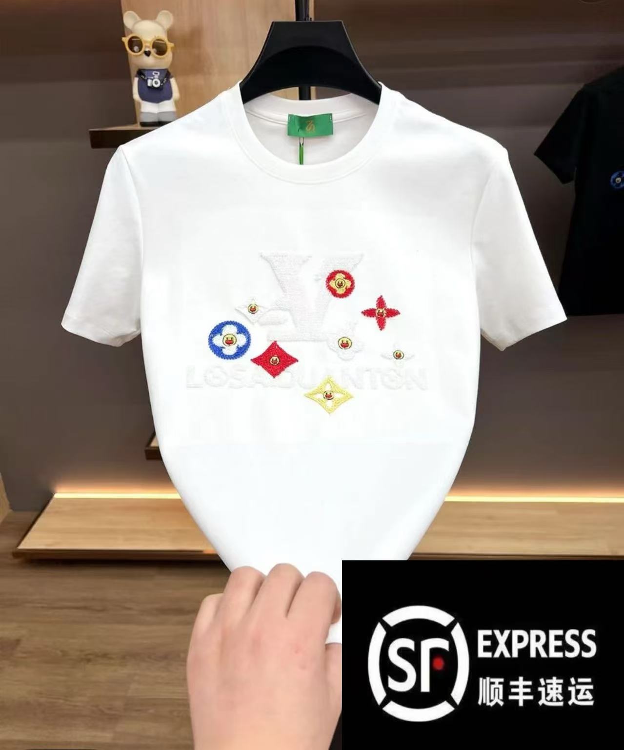 【顺丰包邮】YX2025男士新款打底重工刺绣亮片T恤【9217】华