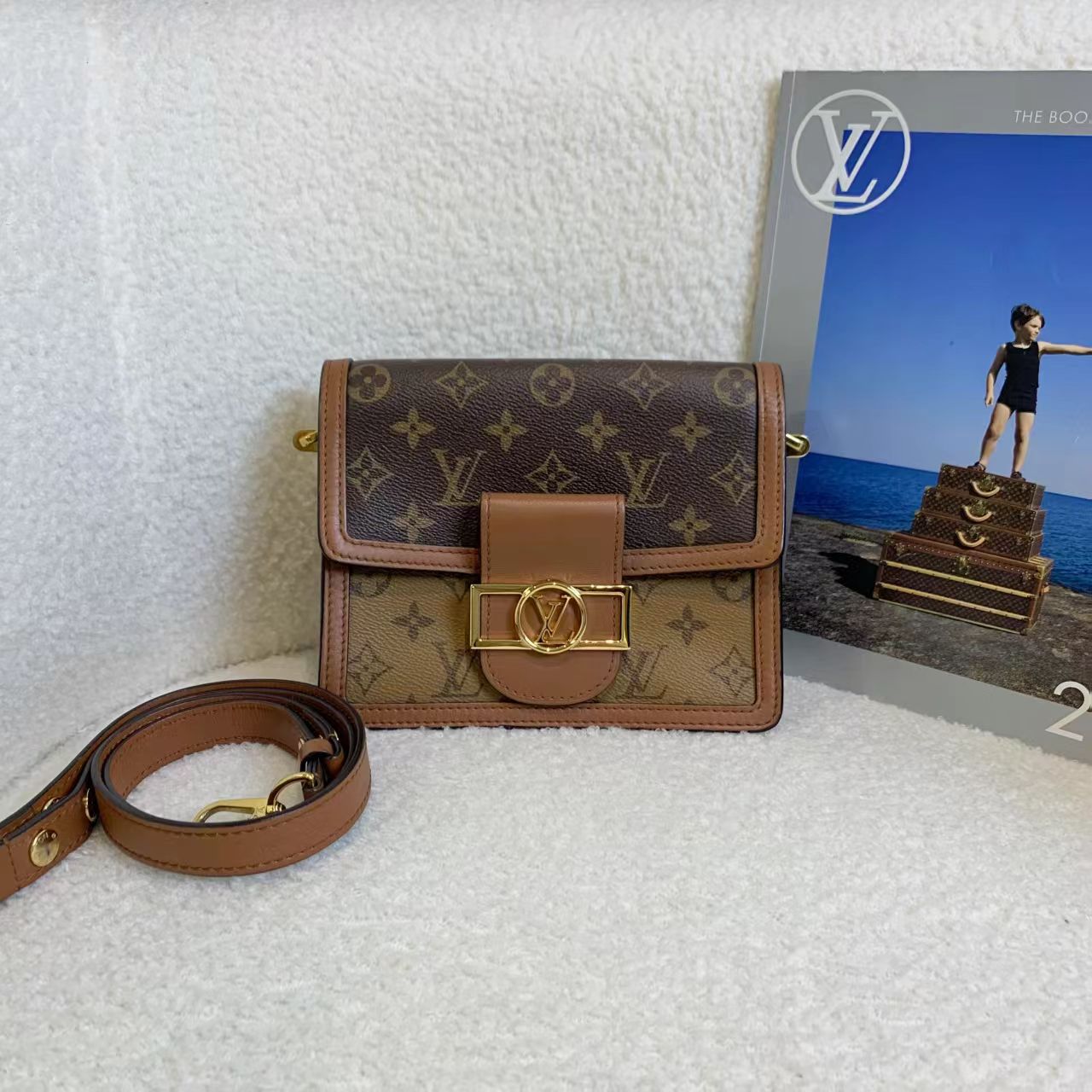 95新 LouisVuitton/路易威登 壹臻/老花达芙妮小号包 72064500