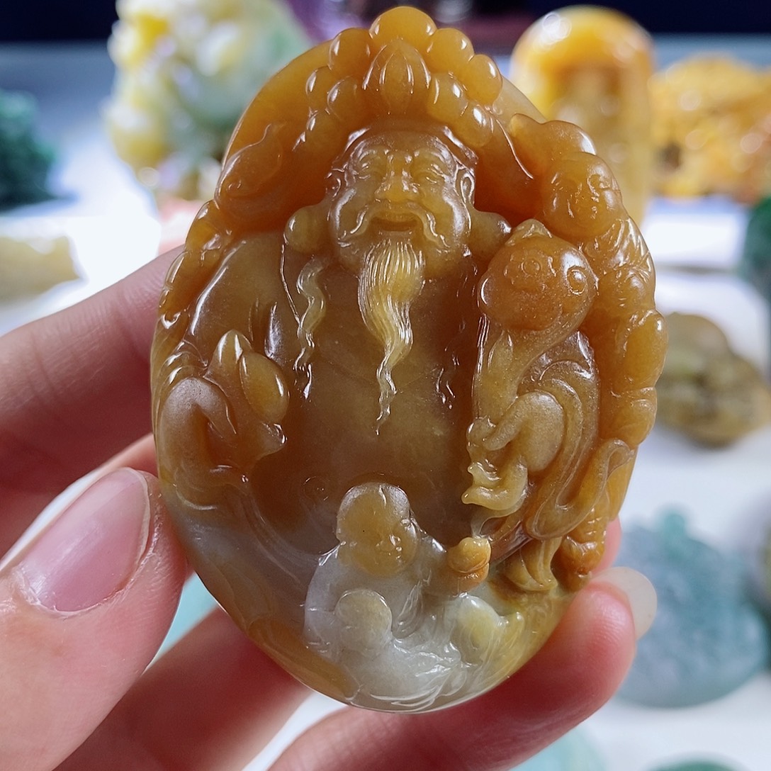 定制翡翠未镶嵌天然a货翡翠文财神