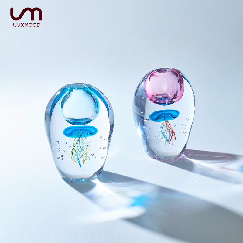 LUXMOOD勒慕轻奢琉璃香薰瓶无火香薰精油扩香器高级艺术桌面摆件