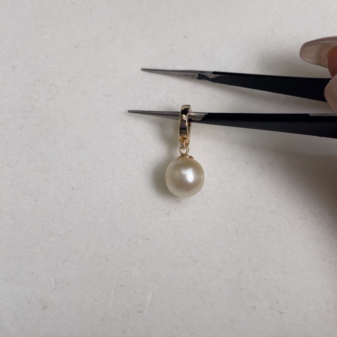吊坠(不含链)银S925镶嵌海水珍珠