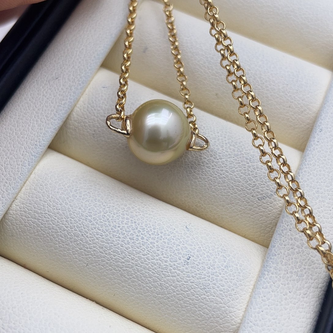 颈饰银S925镶嵌海水珍珠