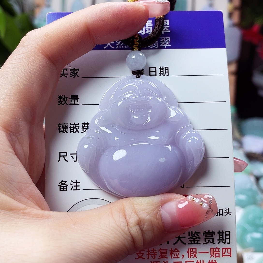 翡翠未镶嵌颈饰佛公13