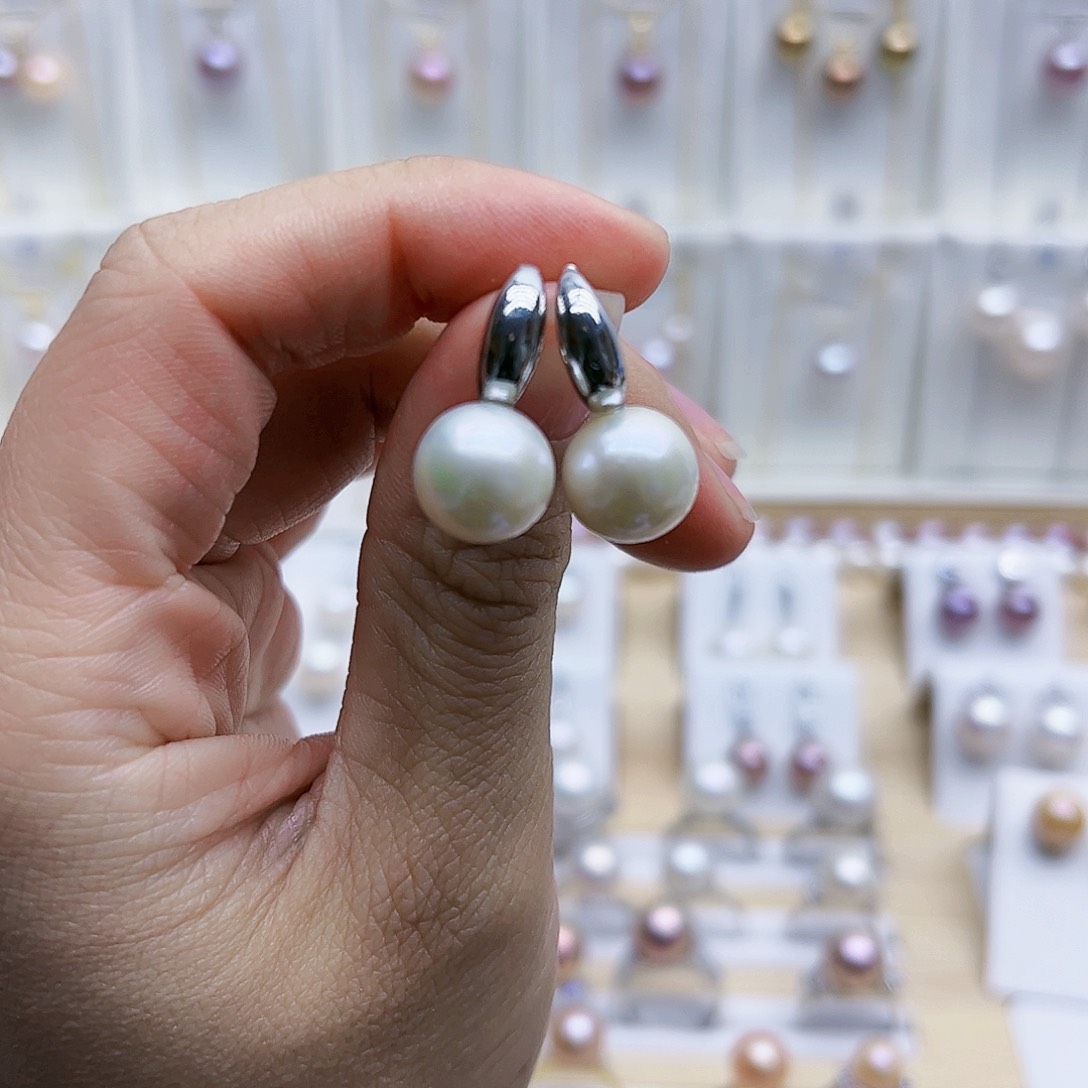 淡水珍珠耳饰合金