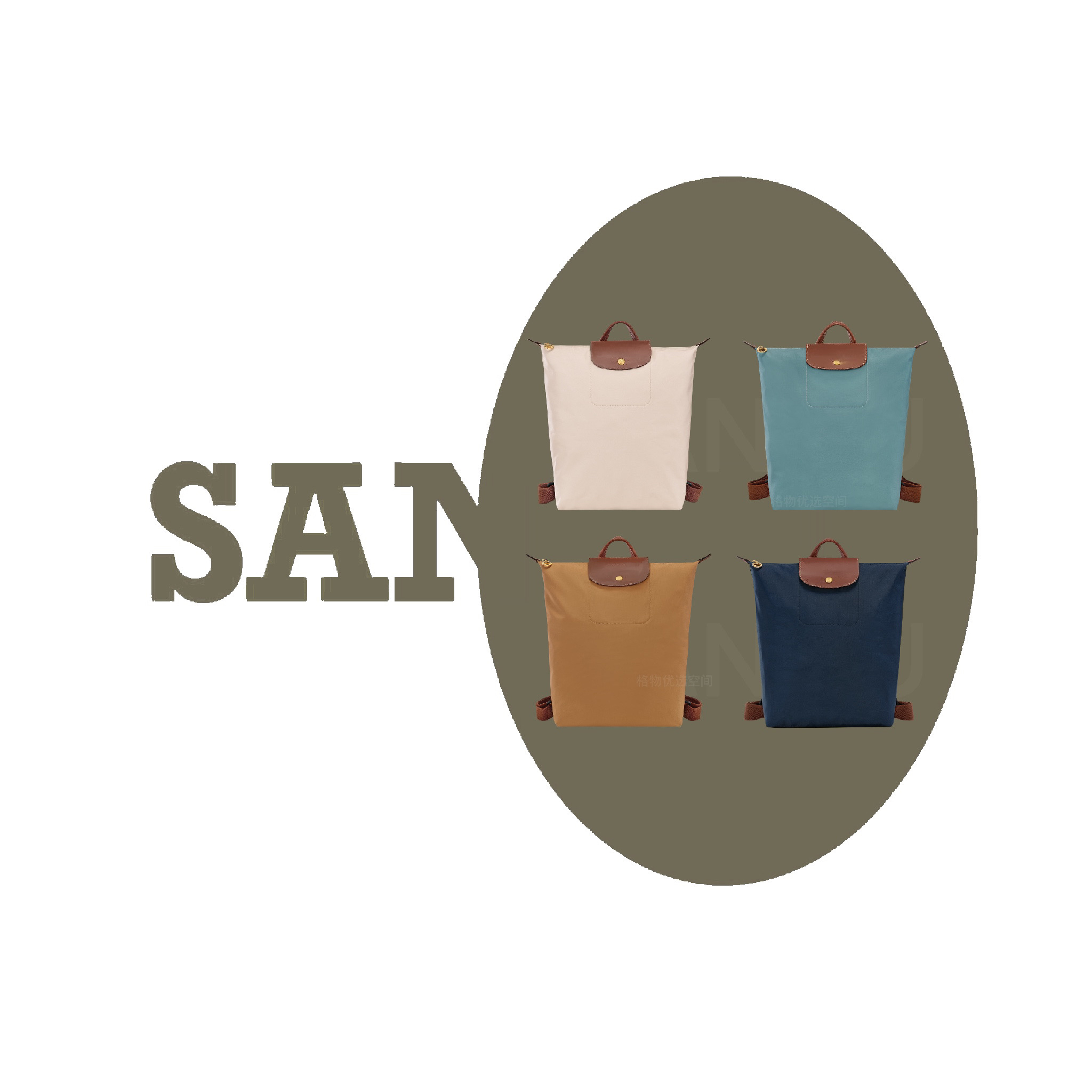 0708经典环保-原厂进口新版尼龙袋可折叠收纳可双肩背手提包