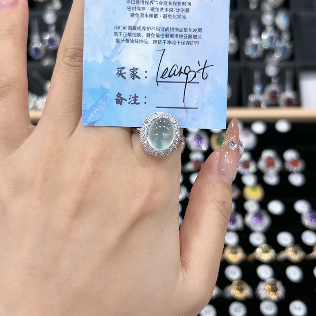 黄晶戒指银S925镶嵌戒指