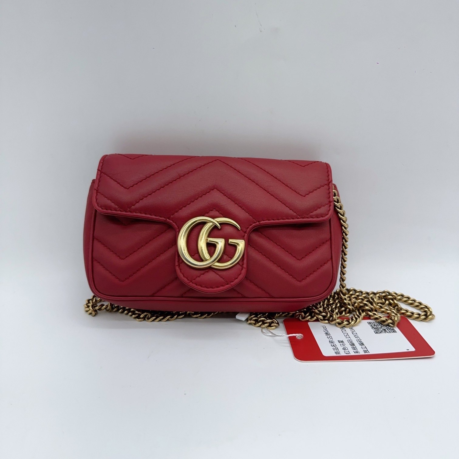 95新 GUCCI/古驰 红色马蒙mini 1527 2668