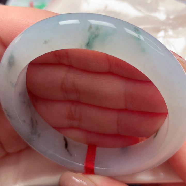 翡翠手镯未镶嵌冰飘花44