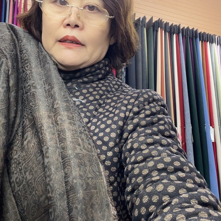 絮片宋锦咖甲骨文2米