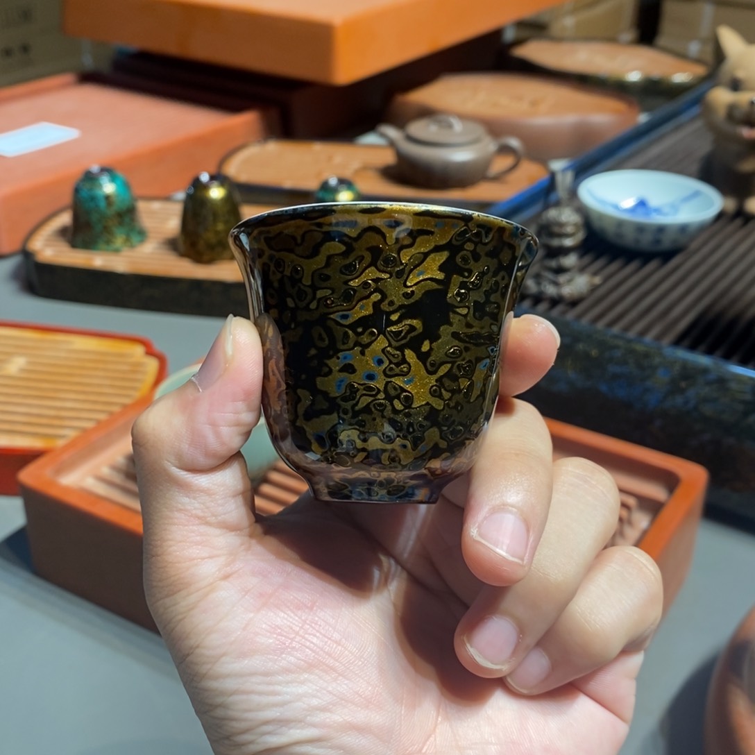 非遗大漆白瓷反口杯