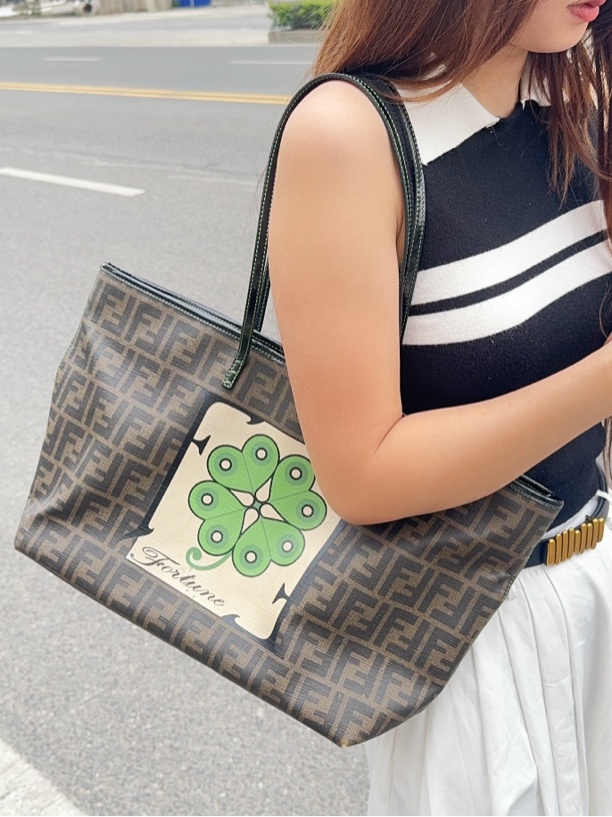 95新 FENDI/芬迪 芬迪老花托特包