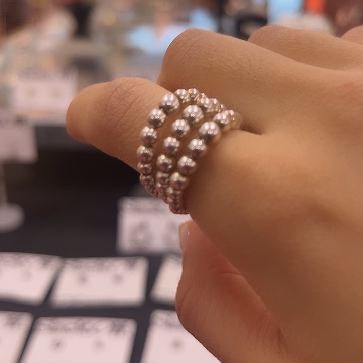 925银925银圆珠戒指