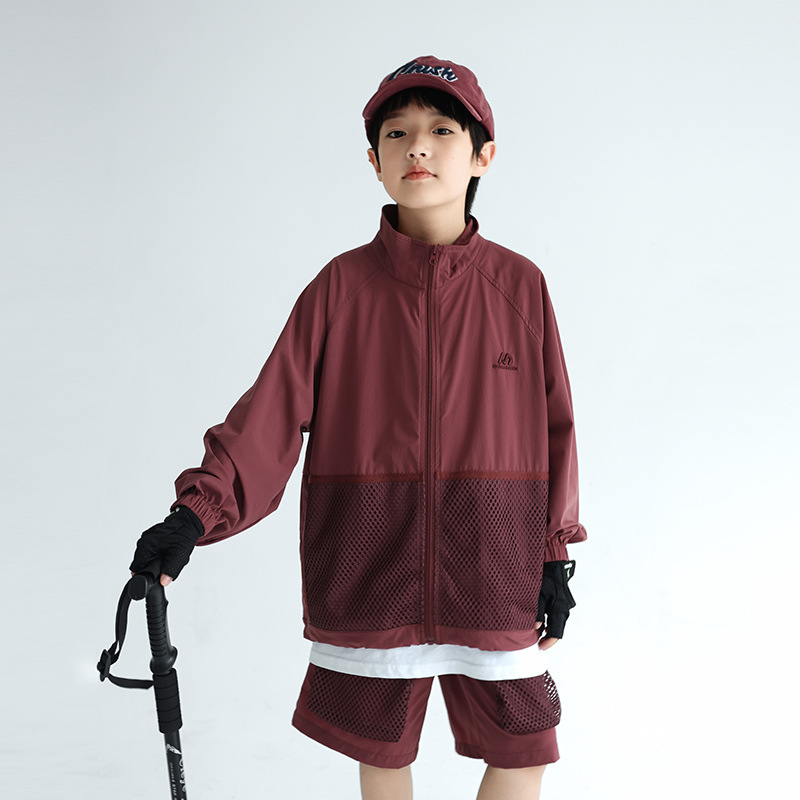 新品巴拉巴拉潮流upf50+儿童运动防晒套装湖州织里童装男童速干外