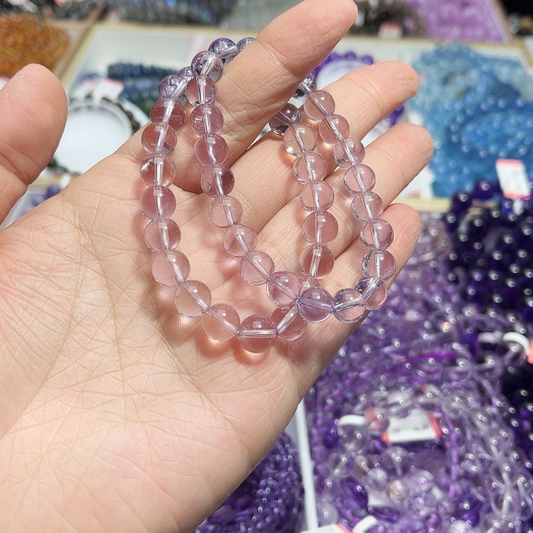 水晶手链未镶嵌玻利维亚紫水晶8mm