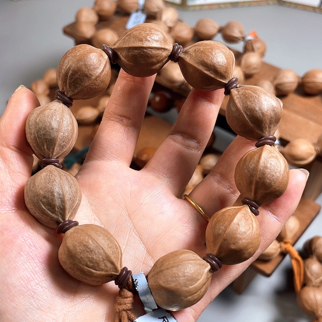 青***月手串/手链橄榄核20/25梅林铁核