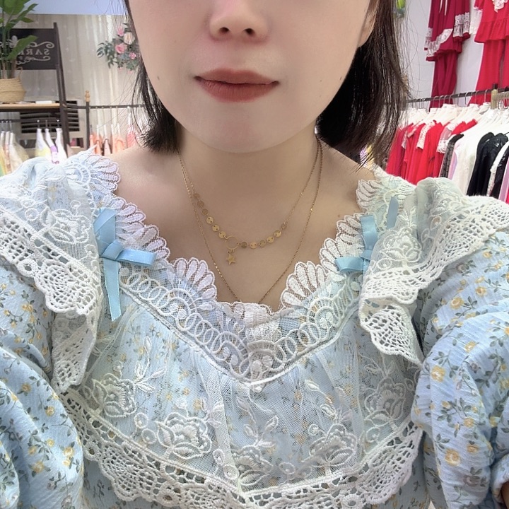 三醋酯纤维宫廷款两件套