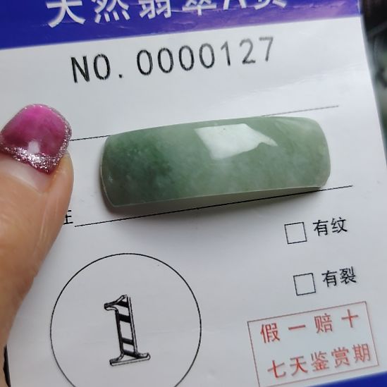 翡翠未镶嵌颈饰手牌