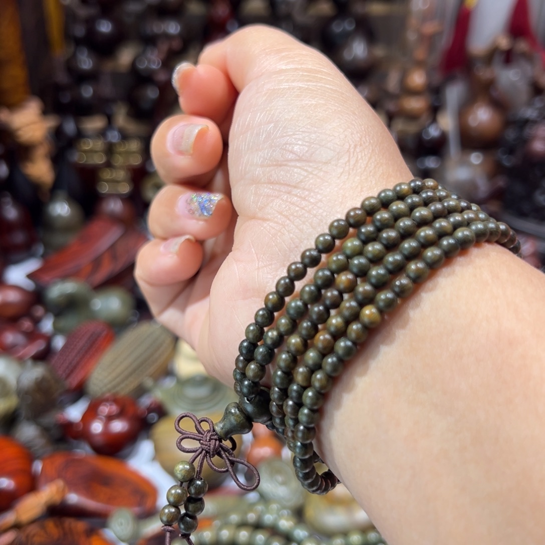 维腊木（绿檀）手串手串手串0.4