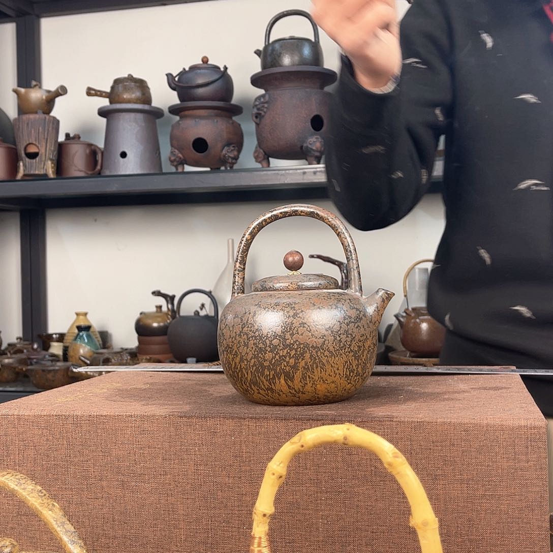 紫泥茶壶紫砂粗陶茶器