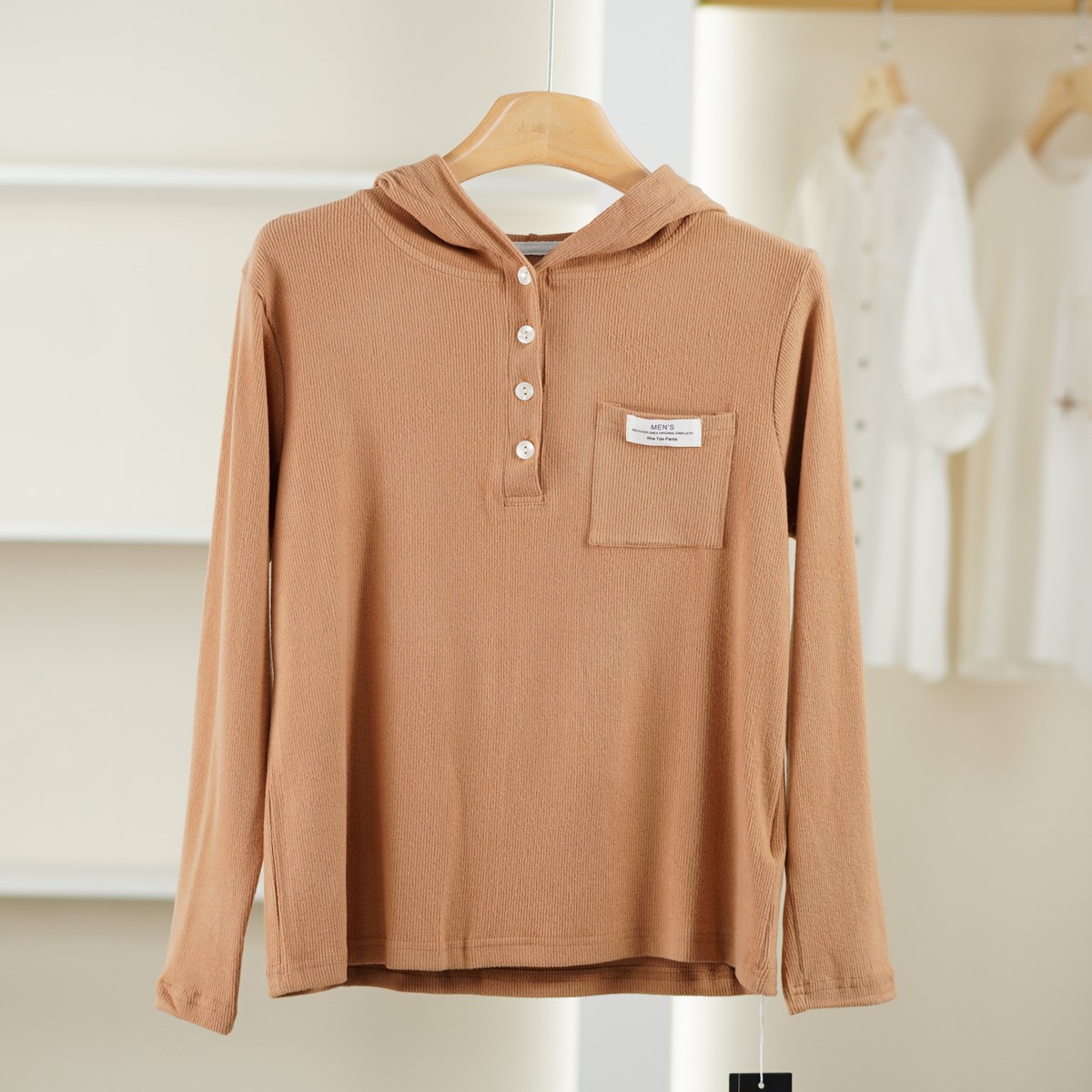 麦迪尚品【唯】51203645 舒适百搭连帽卫衣春秋女装专柜撤柜