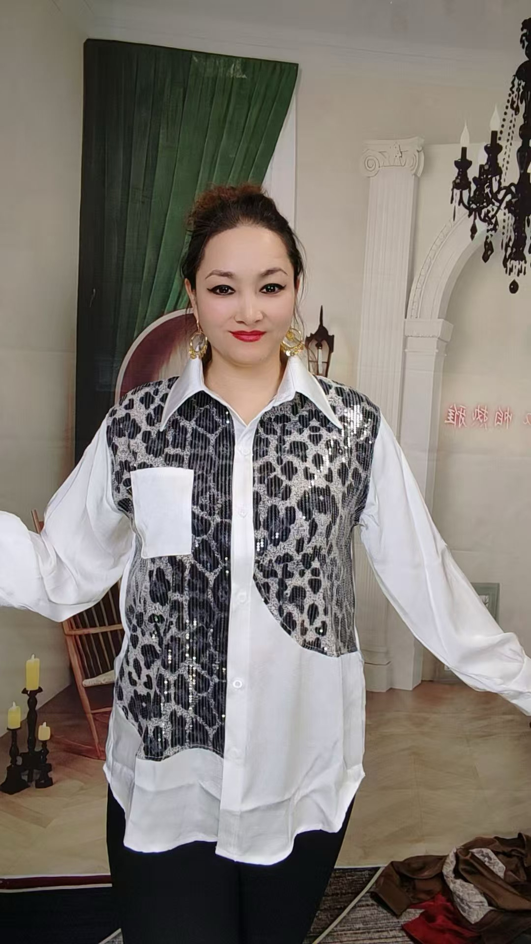 farayya 新款宽松衬衫中长款