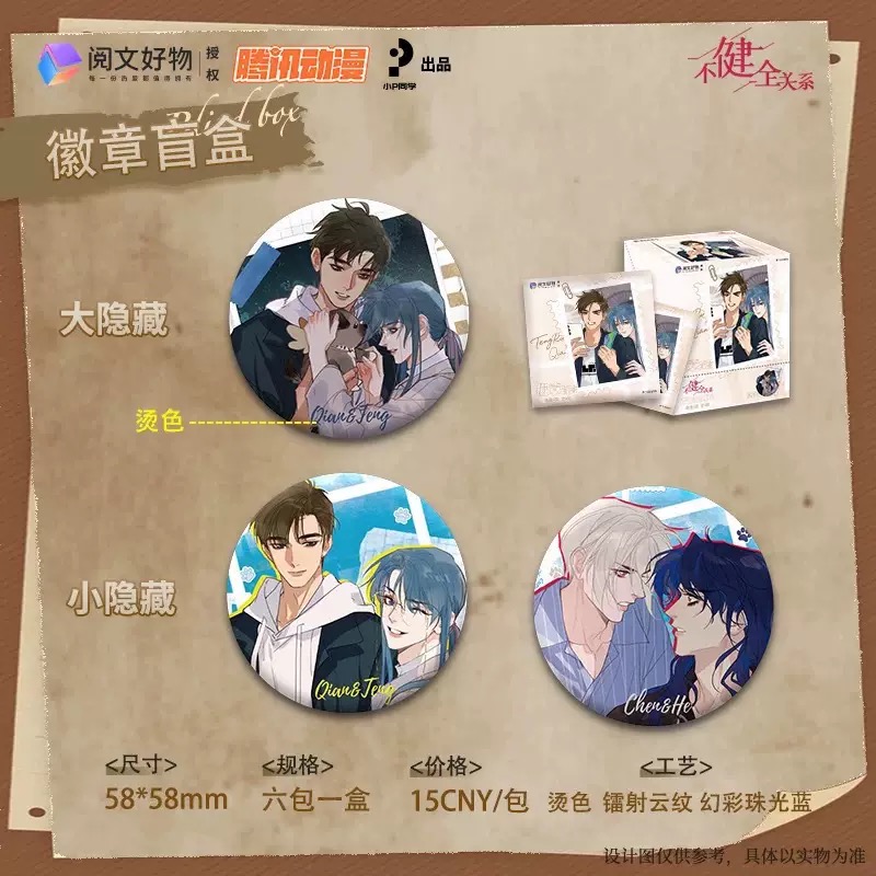 【不健全关系】正版记忆相册马口铁徽章盲抽