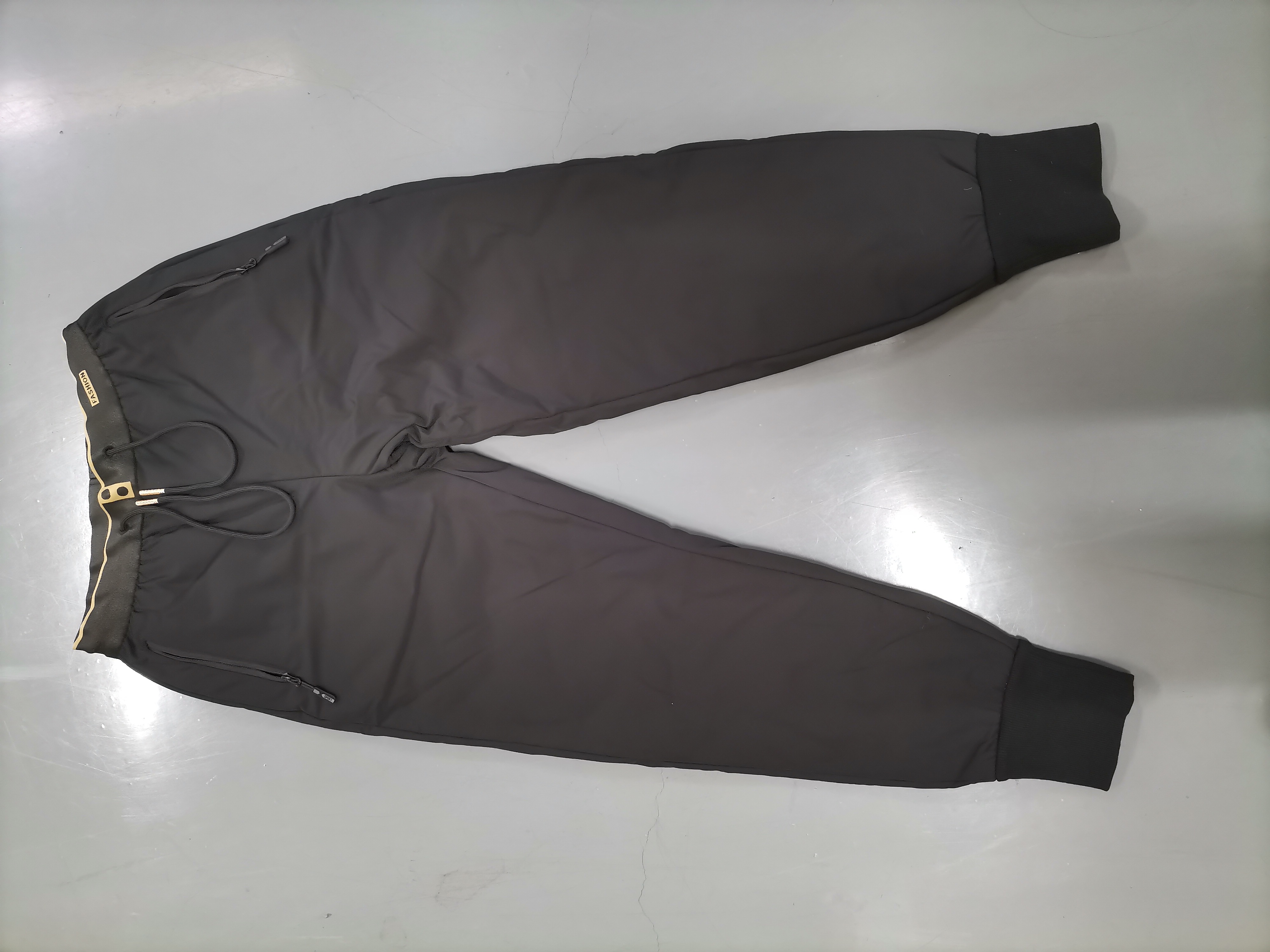 常规款黑色厚款男士束脚羽绒棉裤女【5109】