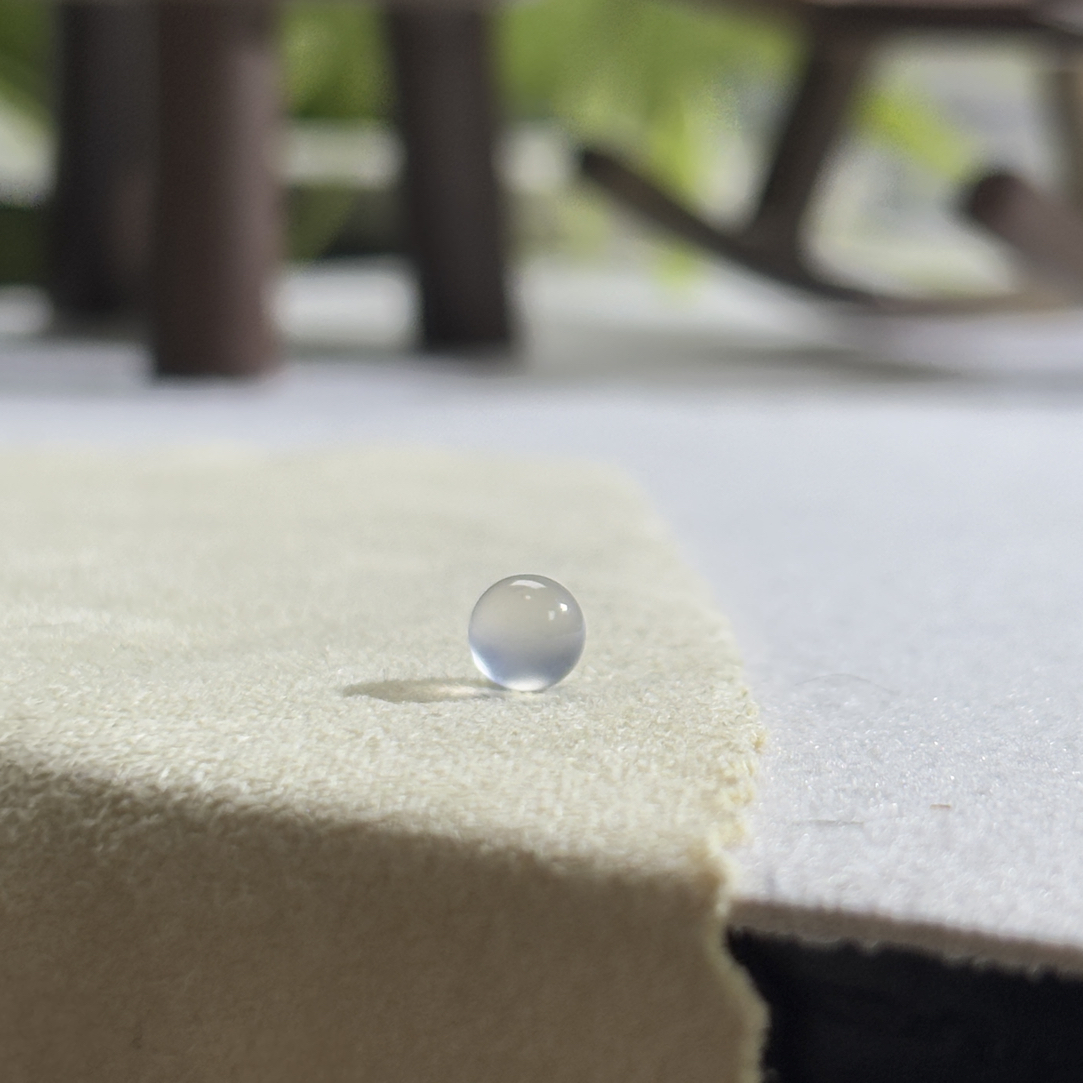 a货缅甸天然翡翠卡4.9mm淡紫起刚玻璃种