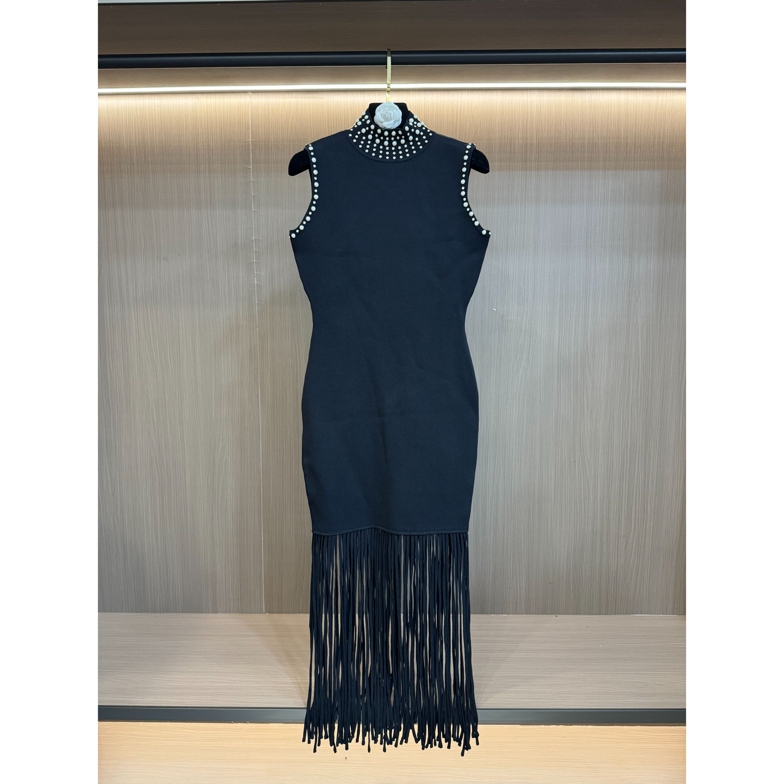 25319气质秋冬少女复古法式收腰设计感修身包臀轻奢连衣裙