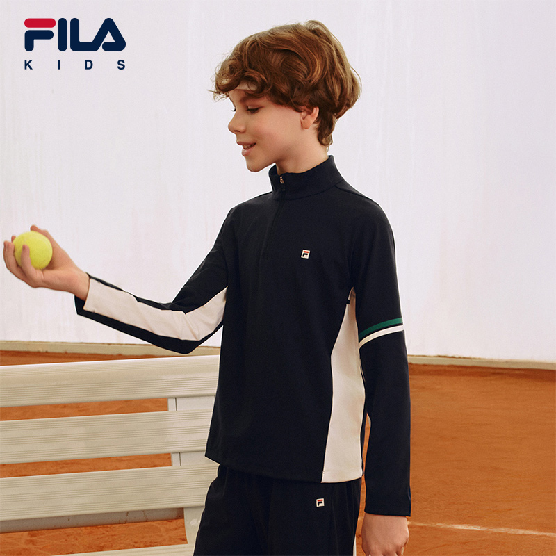 【斐乐儿童】2025年秋季新款舒适百搭中大童针织长袖上衣K12B533241