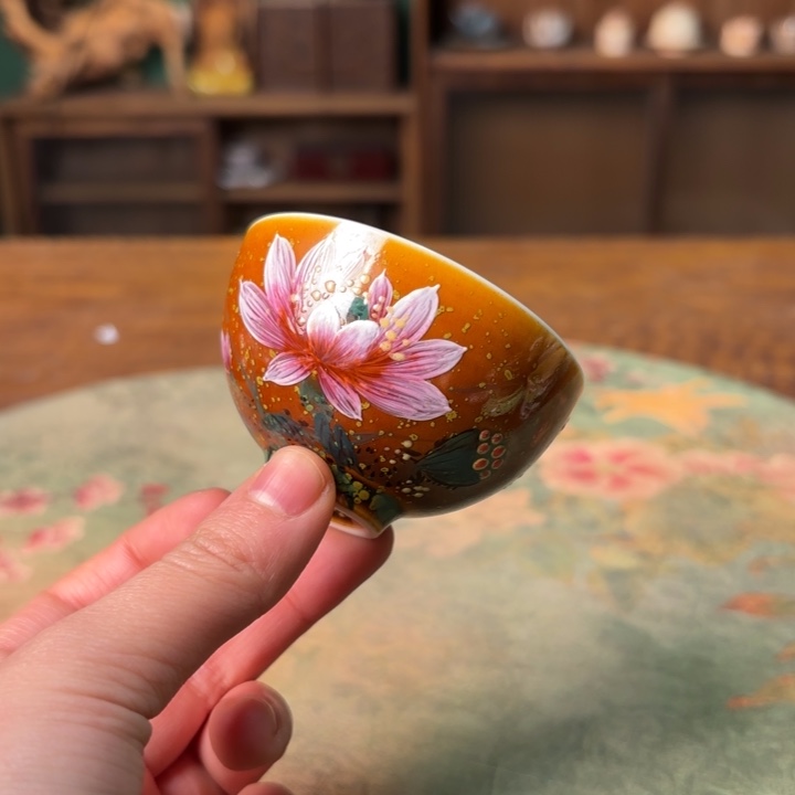 柴烧纯手工手绘陶瓷