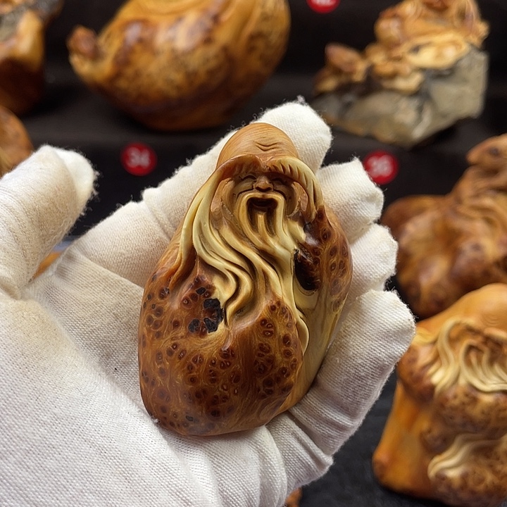 柏木（崖柏）寿星手把件