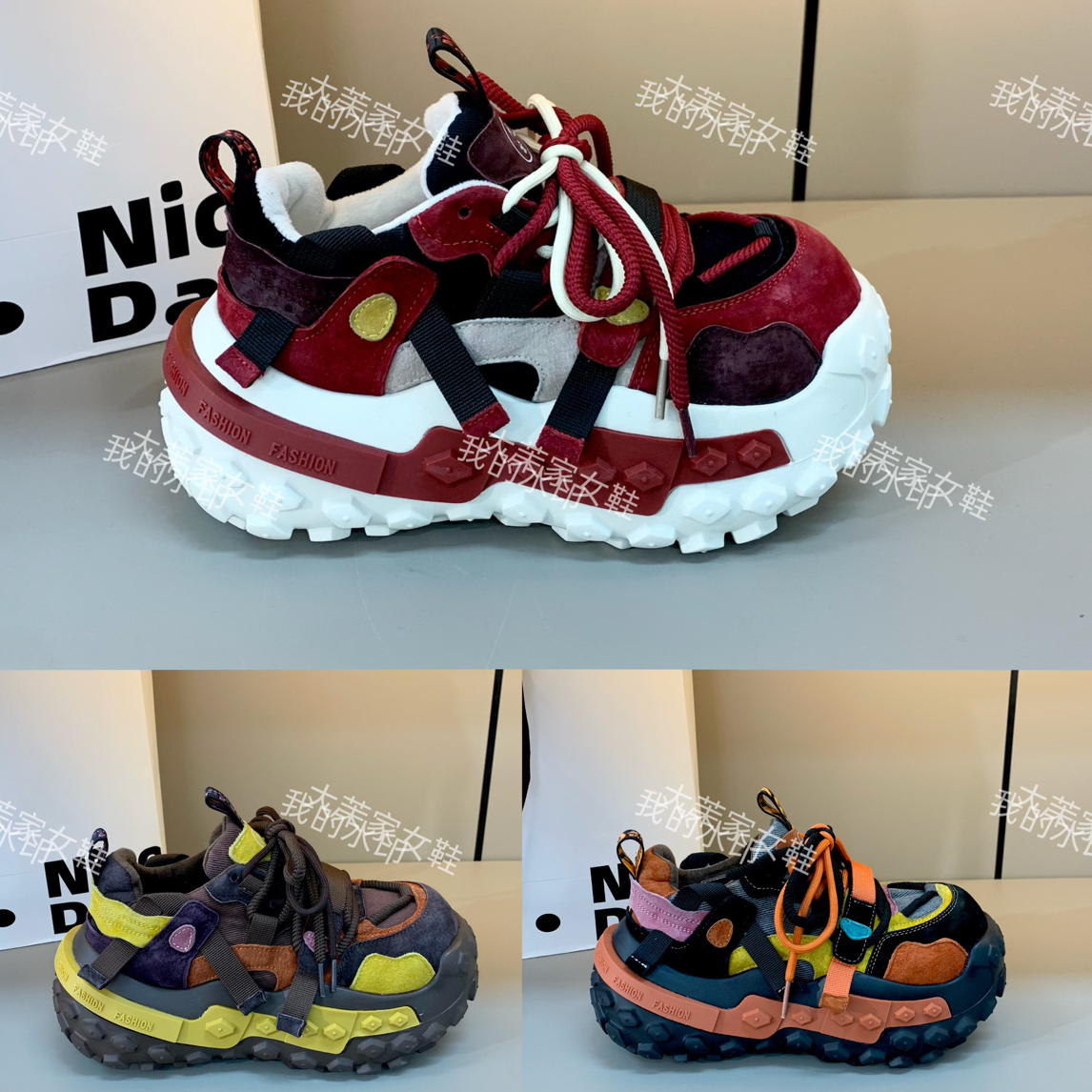 新款加棉加厚超轻显小时尚休闲小暖炉老爹鞋女鞋运动鞋厚底