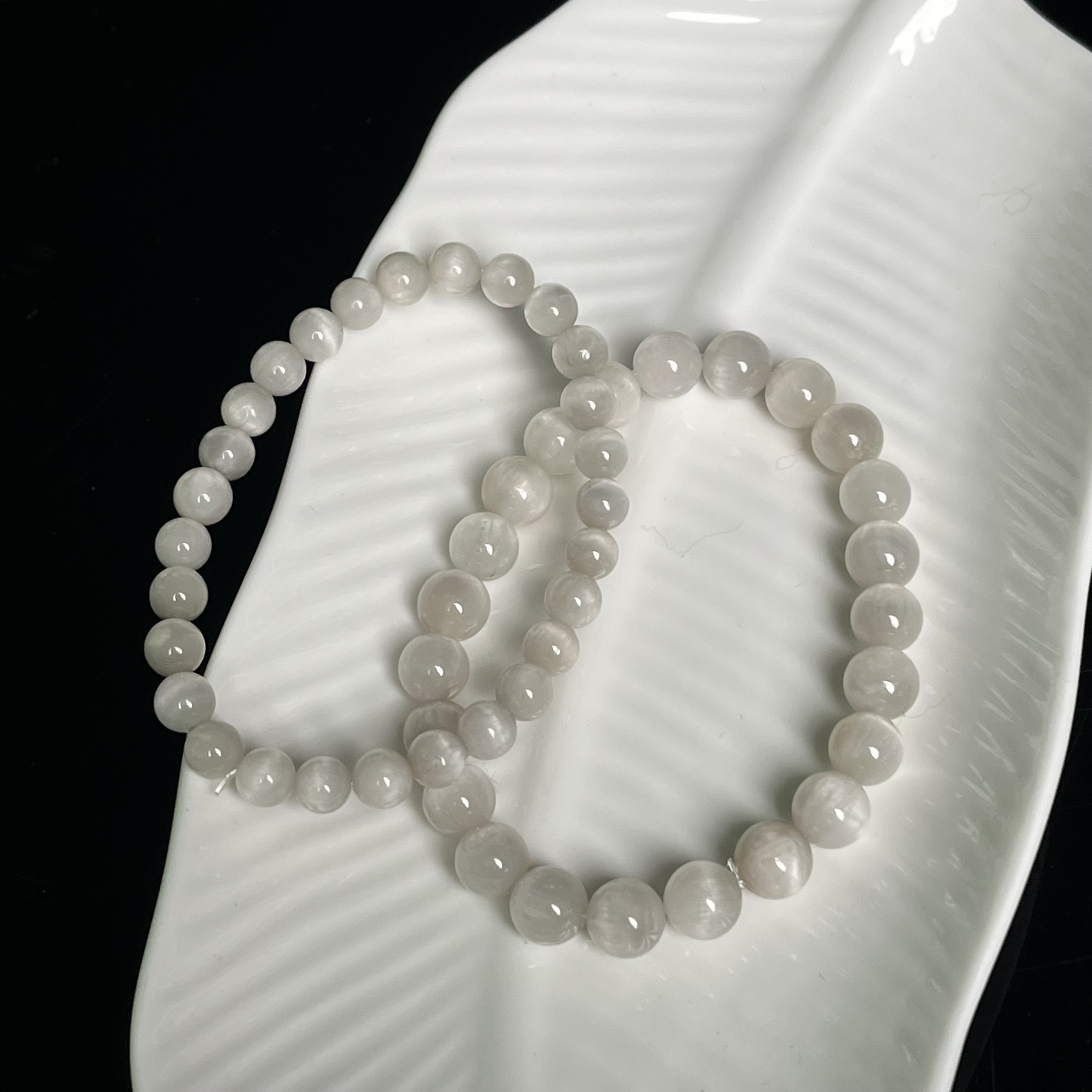 顶顶猫眼白兔毛手串N2004多样性发其一