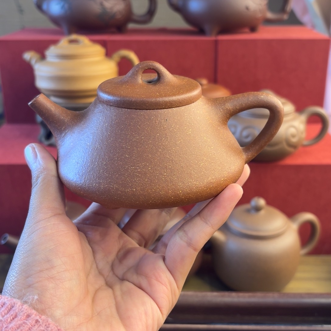 紫砂茶壶下播礼物半手红将坡