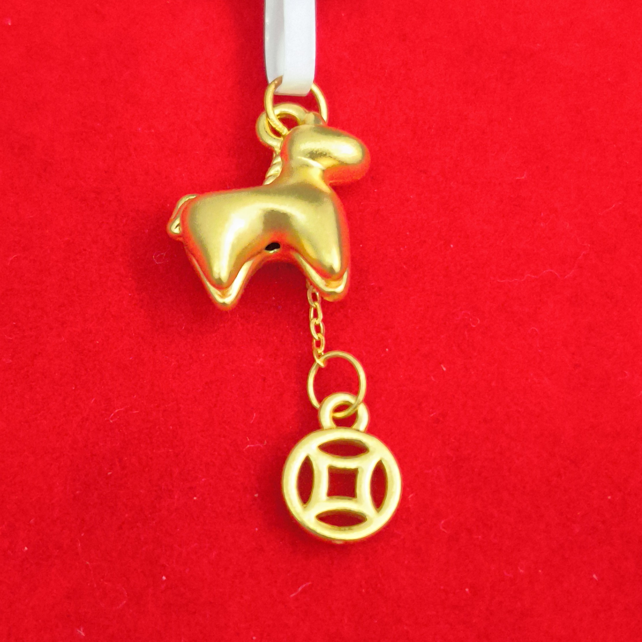 【莹莹专享】足金999投资金 马有钱 ZP 0.59 添金纳福