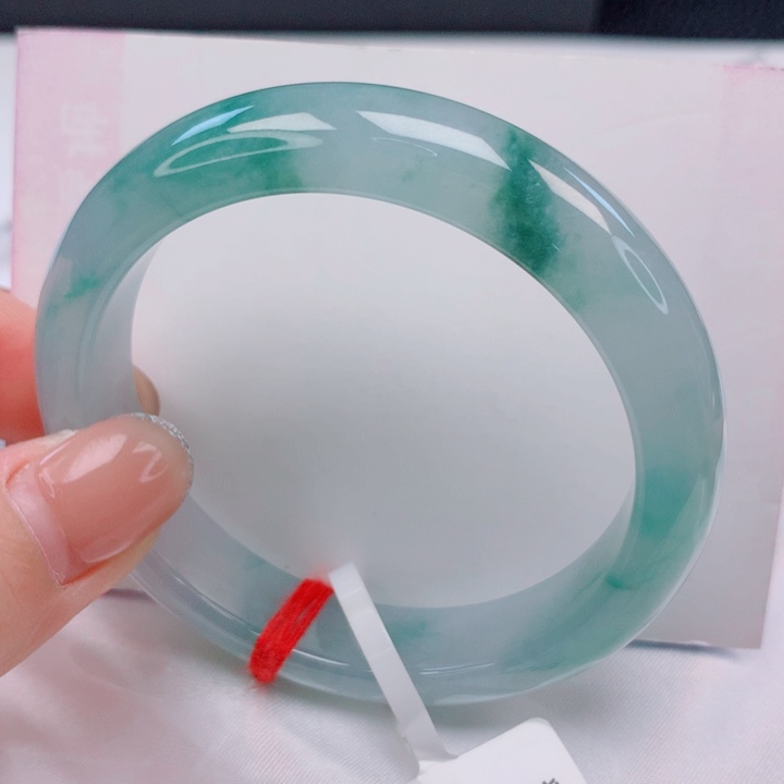 翡翠未镶嵌手镯54圈口