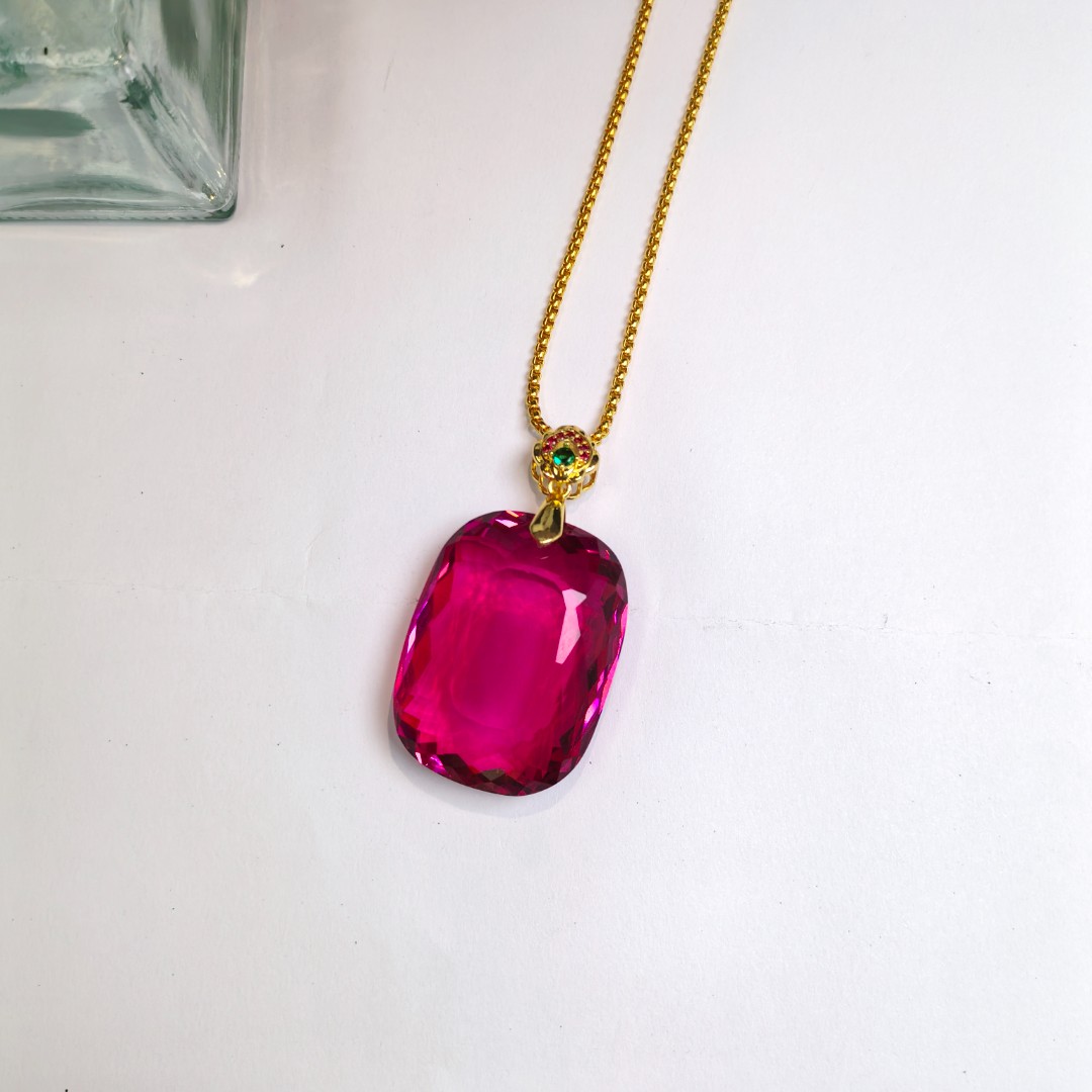 红宝石*WWH624精美时尚百搭男女同款吊坠-2