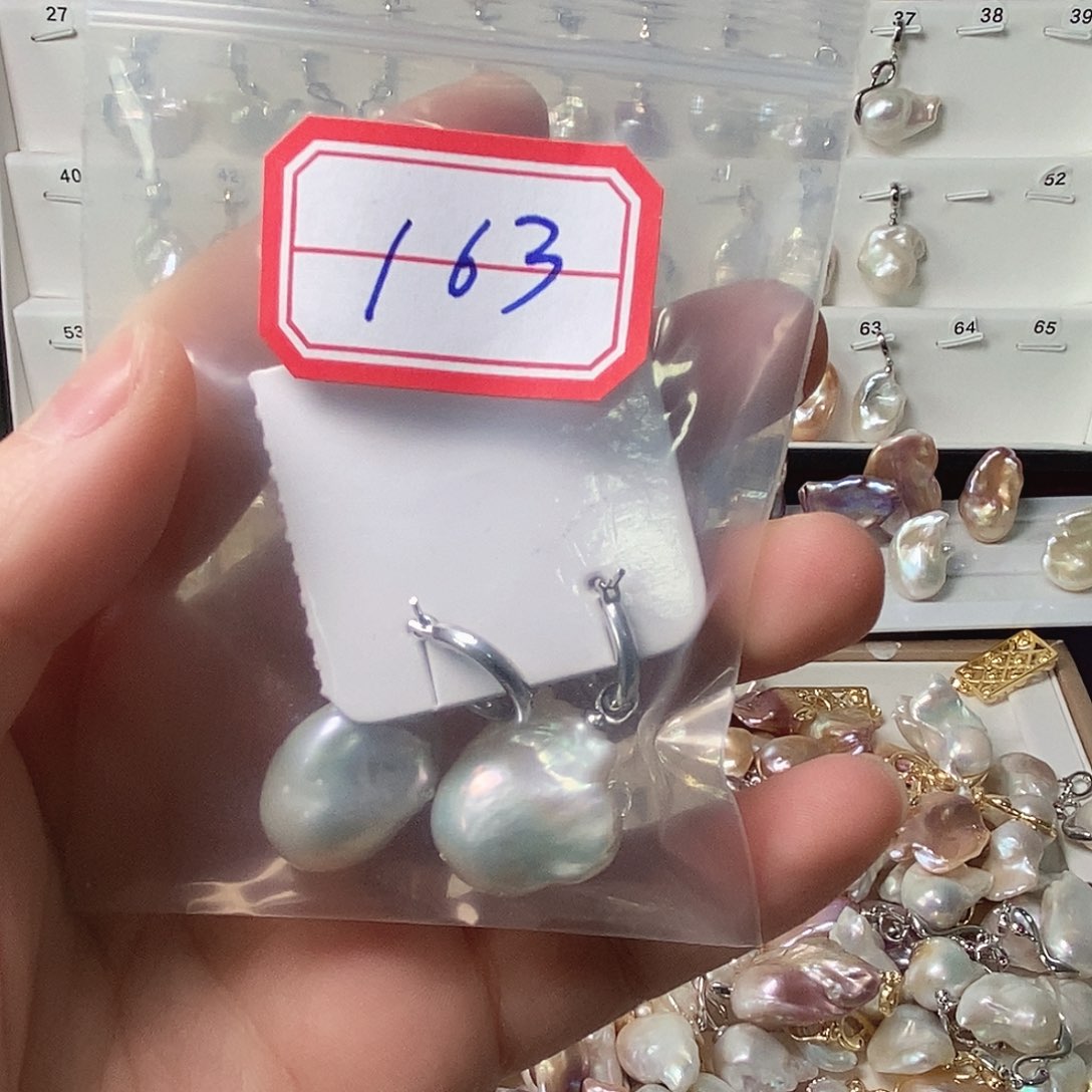 淡水珍珠吊坠银S925镶嵌