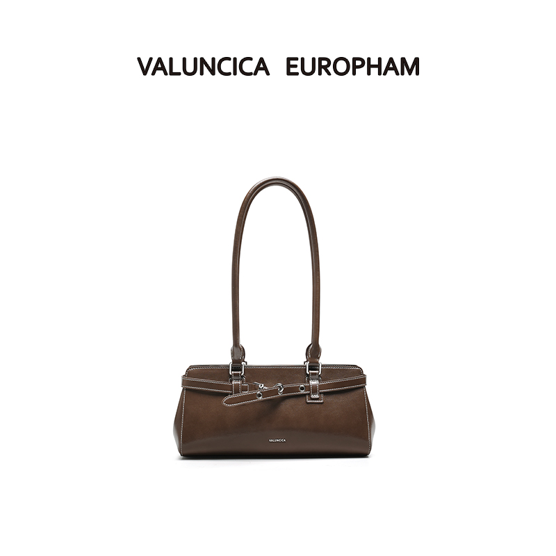 Valuncica/华伦西亚法棍包轻奢腋下包包女牛皮小众设计手提枕头包