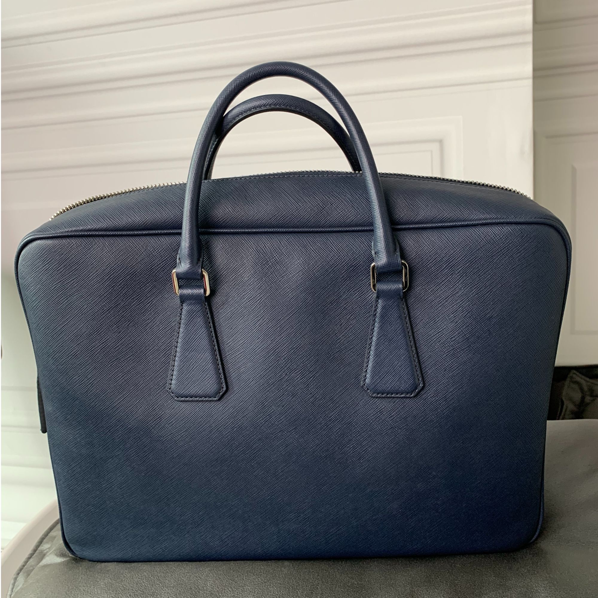 95新 Prada/普拉达 CS6008/Prada 蓝色手提包